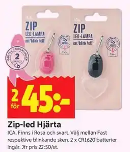 ICA Kvantum Zip-led Hjärta erbjuda