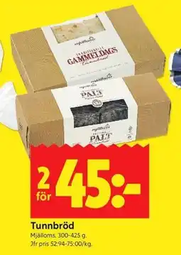ICA Kvantum Tunnbröd erbjuda