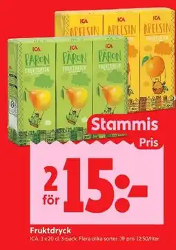 ICA Kvantum Fruktdryck, Medlemspris erbjuda