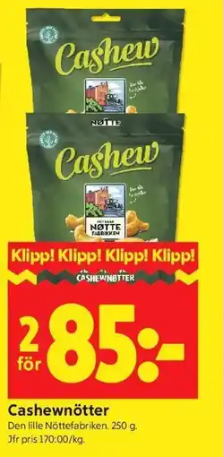 ICA Kvantum Cashewnötter erbjuda