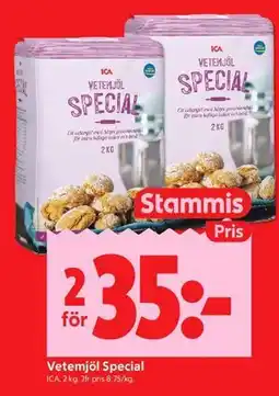 ICA Kvantum Vetemjöl Special, Medlemspris erbjuda