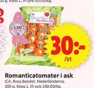 ICA Supermarket Romanticatomater i ask erbjuda