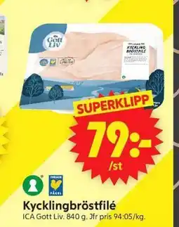 ICA Supermarket Kycklingbröstfilé erbjuda