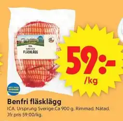 ICA Supermarket Benfri fläsklägg erbjuda