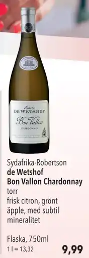 Citti de Wetshof Bon Vallon Chardonnay, EUR 9.99 erbjuda