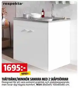 Bauhaus TVÄTTBÄNK/MINIKÖK SAMARA MED 2 SKÅPDÖRRAR erbjuda