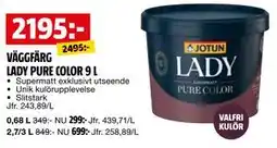 Bauhaus VÄGGFÄRG LADY PURE COLOR 9 L erbjuda
