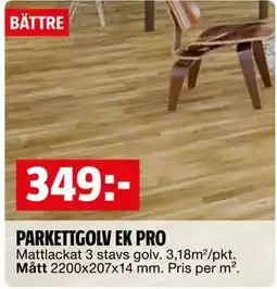 Bauhaus PARKETTGOLV EK PRO erbjuda