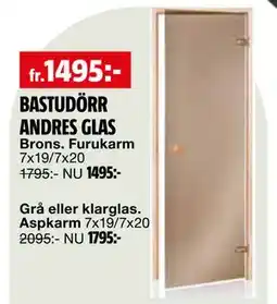 Bauhaus BASTUDÖRR ANDRES GLAS erbjuda