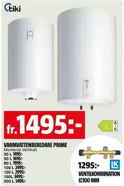Bauhaus VARMVATTENBEREDARE PRIME erbjuda