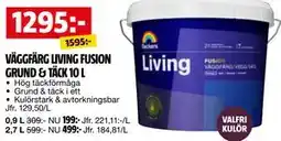 Bauhaus VÄGGFÄRG LIVING FUSION GRUND & TÄCK 10 L erbjuda