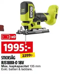 Bauhaus STICKSÅG RJS18BX-0 18V erbjuda