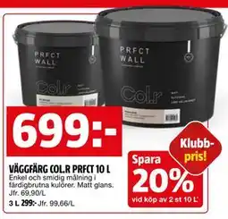 Bauhaus VÄGGFÄRG COL.R PRFCT 10 L erbjuda