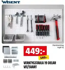 Bauhaus VERKTYGSTAVLA 19 DELAR VIT/SVART erbjuda