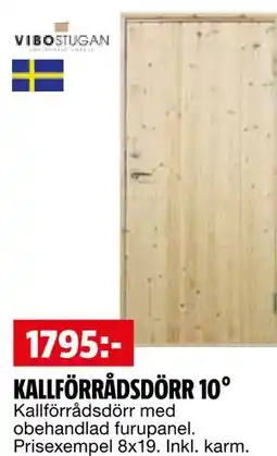 Bauhaus KALLFÖRRÅDSDÖRR 10° erbjuda