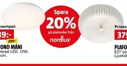 Bauhaus Spara 20% på plafonder från nordlux erbjuda