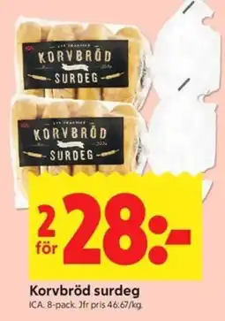 ICA Kvantum Ica korvbröd surdeg erbjuda