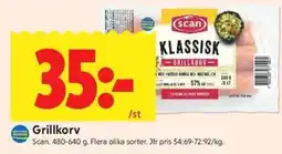 ICA Kvantum Scan grillkorv erbjuda