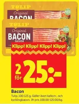 ICA Kvantum Tulip bacon erbjuda