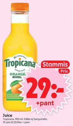 ICA Supermarket Tropicana orange erbjuda