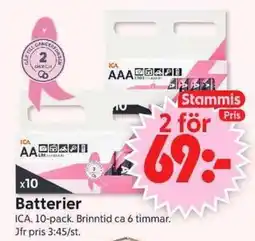 ICA Supermarket Ica batterier erbjuda