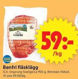 ICA Supermarket Benfri fläsklägg erbjuda