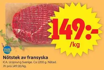 ICA Nötstek av fransyska