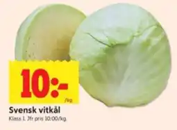 ICA Kvantum Vitkål erbjuda