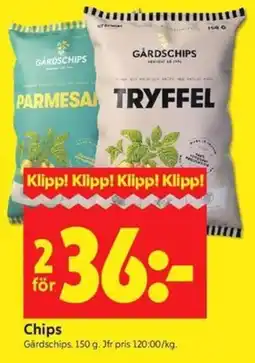 ICA Kvantum Gårdschips chips erbjuda