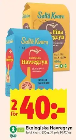 ICA Kvantum Saltå Kvarn Havregryn erbjuda