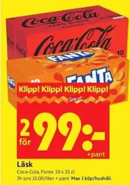 ICA Kvantum Coca-Cola, Fanta erbjuda