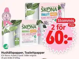 ICA Supermarket Ica skona hushållspapper toalettpapper erbjuda