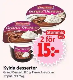 ICA Supermarket Ehrmann grand dessert erbjuda