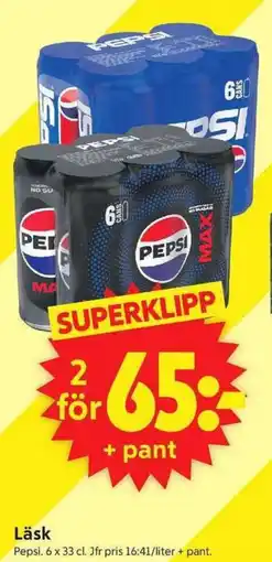 ICA Supermarket Pepsi läsk erbjuda