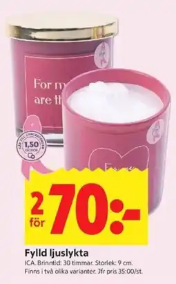 ICA Kvantum ICA Fylld ljuslykta erbjuda