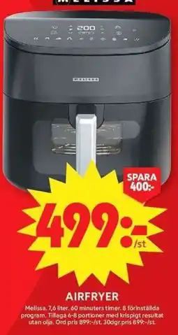 ICA Maxi Melissa airfryer erbjuda