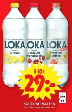 ICA Maxi Loka kolsyrat vatten erbjuda