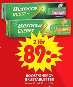 ICA Maxi Berocca boost/energy brustabletter erbjuda