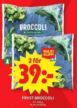 ICA Maxi Fryst broccoli erbjuda