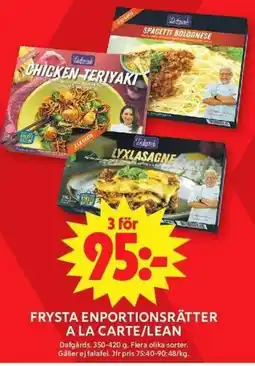 ICA Maxi Dafgårds enportionsrätter a la carte/lean erbjuda