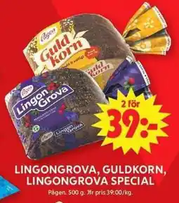 ICA Maxi Pågen lingongrova, guld-korn, lingongrova special erbjuda