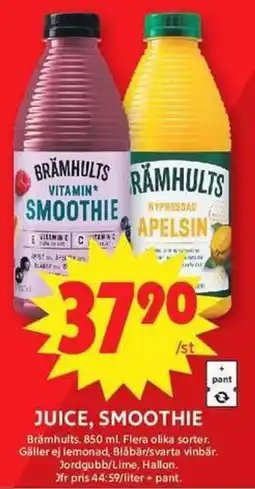 ICA Maxi Brämhults juice, smoothie erbjuda