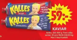 ICA Maxi Kalles kaviar erbjuda