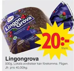 Matöppet Pågen lingongrova erbjuda