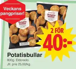 Matöppet Potatisbullar erbjuda