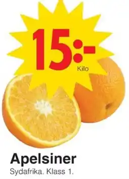 Matöppet Apelsiner erbjuda