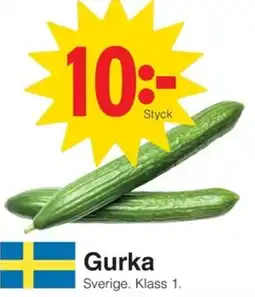 Matöppet Gurka erbjuda