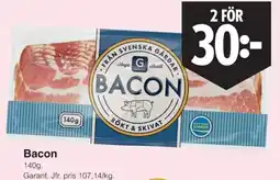 Matöppet Garant bacon erbjuda