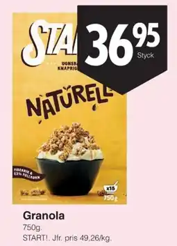 Matöppet Start granola erbjuda