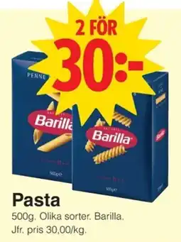 Matöppet Barilla pasta erbjuda